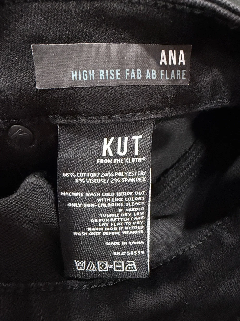 Kut from the Kloth Dark Chacoral ANA High-Rise Fab Ab Flare Jeans